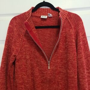 Vintage Field‎ Gear Cotton Cable Knit Full zip Cardigan Sweater Size Large